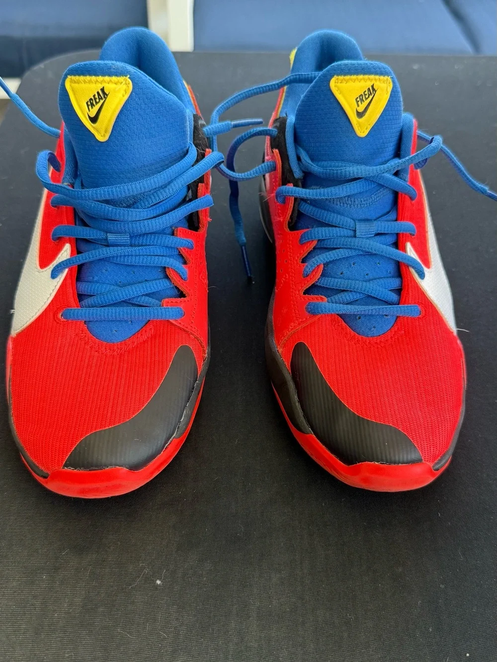 Nike Kids Sneakers - Red, Blue, Black & Yellow Accents
